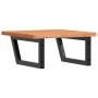Estante de lavabo de pared de acero y madera maciza de haya de , Tocadores de baño - Ref: Foro24-3302427, Precio: 82,16 €, De...