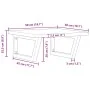 Estante de lavabo de pared de acero y madera maciza de haya de , Tocadores de baño - Ref: Foro24-3302427, Precio: 82,16 €, De...
