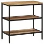 Mesa consola madera maciza de mango rugosa 70x35x70 cm de , Mesas auxiliares - Ref: Foro24-374072, Precio: 104,63 €, Descuent...