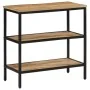 Mesa consola madera maciza de mango rugosa 70x35x70 cm de , Mesas auxiliares - Ref: Foro24-374072, Precio: 104,63 €, Descuent...