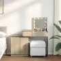 Tocador con luces LED color roble Sonoma 115x37x110,5 cm de , Tocadores para dormitorios - Ref: Foro24-848229, Precio: 116,84...