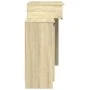 Tocador con luces LED color roble Sonoma 115x37x110,5 cm de , Tocadores para dormitorios - Ref: Foro24-848229, Precio: 116,84...