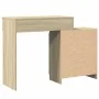Tocador con luces LED color roble Sonoma 115x37x110,5 cm de , Tocadores para dormitorios - Ref: Foro24-848229, Precio: 116,84...