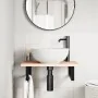 Estante de lavabo de pared de acero y madera maciza de roble von , Badezimmerwaschtische - Ref: Foro24-3302541, Preis: 60,15 ...
