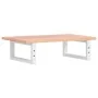 Estante de lavabo de pared de acero y madera maciza de roble de , Tocadores de baño - Ref: Foro24-3302560, Precio: 72,35 €, D...