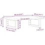 Estante de lavabo de pared de acero y madera maciza de roble de , Tocadores de baño - Ref: Foro24-3302560, Precio: 72,35 €, D...