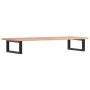 Estante de lavabo de pared de acero y madera maciza de roble de , Tocadores de baño - Ref: Foro24-3302569, Precio: 89,60 €, D...