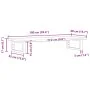 Estante de lavabo de pared de acero y madera maciza de roble de , Tocadores de baño - Ref: Foro24-3302569, Precio: 89,60 €, D...