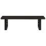 Estante de lavabo de pared de acero y madera maciza de roble de , Tocadores de baño - Ref: Foro24-3302581, Precio: 67,87 €, D...