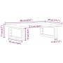 Estante de lavabo de pared de acero y madera maciza de roble de , Tocadores de baño - Ref: Foro24-3302581, Precio: 67,87 €, D...