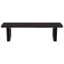 Estante de lavabo de pared de acero y madera maciza de roble de , Tocadores de baño - Ref: Foro24-3302583, Precio: 70,23 €, D...