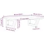 Estante de lavabo de pared de acero y madera maciza de roble de , Tocadores de baño - Ref: Foro24-3302583, Precio: 70,23 €, D...
