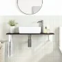 Estante de lavabo de pared de acero y madera maciza de roble von , Badezimmerwaschtische - Ref: Foro24-3302588, Preis: 70,42 ...