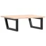 Estante de lavabo de pared de acero y madera maciza de roble de , Tocadores de baño - Ref: Foro24-3302595, Precio: 77,73 €, D...