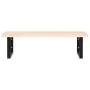 Estante de lavabo de pared de acero y madera maciza de roble by , bathroom vanities - Ref: Foro24-3302597, Price: 90,22 €, Di...