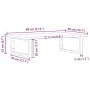 Estante de lavabo de pared de acero y madera maciza de roble by , bathroom vanities - Ref: Foro24-3302597, Price: 90,22 €, Di...