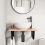 Estante de lavabo de pared de acero y madera maciza de roble von , Badezimmerwaschtische - Ref: Foro24-3302607, Preis: 88,66 ...