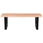 Estante de lavabo de pared de acero y madera maciza de roble von , Badezimmerwaschtische - Ref: Foro24-3302607, Preis: 88,66 ...