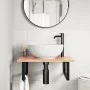 Estante de lavabo de pared de acero y madera maciza de roble von , Badezimmerwaschtische - Ref: Foro24-3302605, Preis: 89,61 ...