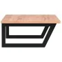 Estante de lavabo de pared de acero y madera maciza de roble de , Tocadores de baño - Ref: Foro24-3302611, Precio: 97,43 €, D...