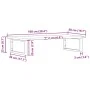 Estante de lavabo de pared de acero y madera maciza de roble von , Badezimmerwaschtische - Ref: Foro24-3302613, Preis: 112,88...