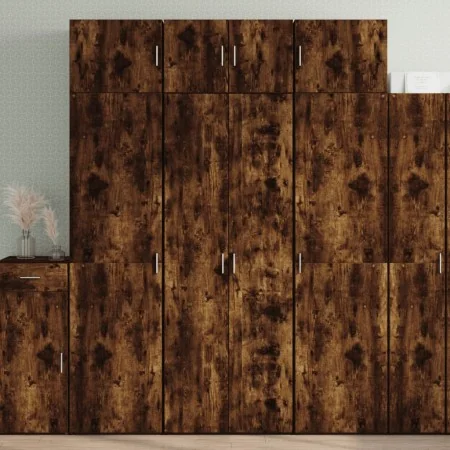 Aparador alto madera de ingeniería roble ahumado 70x42,5x185 cm by , Sideboards - Ref: Foro24-3281424, Price: 178,16 €, Disco...