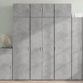 Aparador alto madera de ingeniería gris hormigón 70x42,5x185 cm de , Aparadores - Ref: Foro24-3281430, Precio: 189,07 €, Desc...