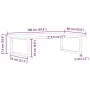 Estante de lavabo de pared de acero y madera maciza de haya de , Tocadores de baño - Ref: Foro24-3302517, Precio: 124,87 €, D...