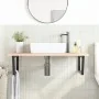 Estante de lavabo de pared de acero y madera maciza de roble de , Tocadores de baño - Ref: Foro24-3302639, Precio: 113,11 €, ...
