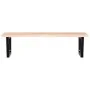 Estante de lavabo de pared de acero y madera maciza de roble de , Tocadores de baño - Ref: Foro24-3302639, Precio: 113,11 €, ...