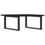 Estante de lavabo de pared de acero y madera maciza de roble de , Tocadores de baño - Ref: Foro24-3302653, Precio: 76,38 €, D...