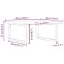 Estante de lavabo de pared de acero y madera maciza de roble de , Tocadores de baño - Ref: Foro24-3302653, Precio: 76,38 €, D...