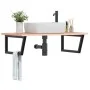 Estante de lavabo de pared de acero y madera maciza de roble von , Badezimmerwaschtische - Ref: Foro24-3302651, Preis: 98,89 ...