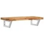 Estante de lavabo de pared acero y madera maciza de acacia by , bathroom vanities - Ref: Foro24-3302742, Price: 92,69 €, Disc...