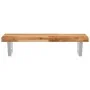 Estante de lavabo de pared acero y madera maciza de acacia by , bathroom vanities - Ref: Foro24-3302742, Price: 92,69 €, Disc...