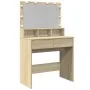 Tocador con luces LED color roble Sonoma 80x41x134,5 cm by , Bedroom Dressers - Ref: Foro24-848187, Price: 138,86 €, Discount: %