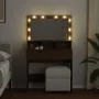 Tocador con luces LED marrón roble 80x41x134,5 cm von , Schlafzimmerkommoden - Ref: Foro24-848191, Preis: 140,15 €, Rabatt: %