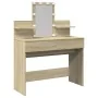 Tocador con LED color roble Sonoma 100x40x130 cm by , Bedroom Dressers - Ref: Foro24-848201, Price: 150,75 €, Discount: %