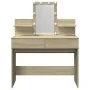 Tocador con LED color roble Sonoma 100x40x130 cm by , Bedroom Dressers - Ref: Foro24-848201, Price: 150,75 €, Discount: %