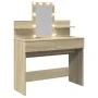 Tocador con LED color roble Sonoma 100x40x130 cm by , Bedroom Dressers - Ref: Foro24-848201, Price: 150,75 €, Discount: %
