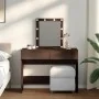 Tocador con LED marrón roble 100x40x130 cm von , Schlafzimmerkommoden - Ref: Foro24-848198, Preis: 139,48 €, Rabatt: %