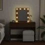Tocador con LED marrón roble 100x40x130 cm von , Schlafzimmerkommoden - Ref: Foro24-848198, Preis: 139,48 €, Rabatt: %