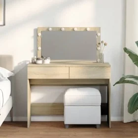 Tocador con luces LED color roble Sonoma 100x40x120 cm von , Schlafzimmerkommoden - Ref: Foro24-848208, Preis: 145,36 €, Raba...