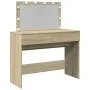 Tocador con luces LED color roble Sonoma 100x40x120 cm by , Bedroom Dressers - Ref: Foro24-848208, Price: 145,36 €, Discount: %