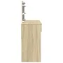 Tocador con luces LED color roble Sonoma 100x40x120 cm by , Bedroom Dressers - Ref: Foro24-848208, Price: 145,36 €, Discount: %