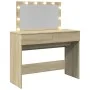 Tocador con luces LED color roble Sonoma 100x40x120 cm by , Bedroom Dressers - Ref: Foro24-848208, Price: 145,36 €, Discount: %