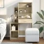 Tocador con mueble roble Sonoma 80x35x132 cm von , Schlafzimmerkommoden - Ref: Foro24-848236, Preis: 143,97 €, Rabatt: %