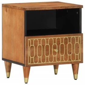 Mesita de noche de madera maciza de mango 40x33x46 cm de , Mesitas de noche - Ref: Foro24-358290, Precio: 53,65 €, Descuento: %