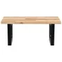 Estante de lavabo de pared acero y madera maciza de acacia de , Tocadores de baño - Ref: Foro24-3302763, Precio: 69,38 €, Des...