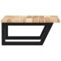 Estante de lavabo de pared acero y madera maciza de acacia de , Tocadores de baño - Ref: Foro24-3302763, Precio: 69,38 €, Des...